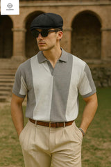 PANEL V COLLAR T.SHIRT