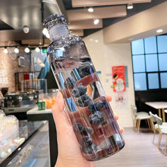 Transparent TimeMarker Water Bottle β Botella Flaske