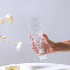Transparent TimeMarker Water Bottle β Botella Flaske