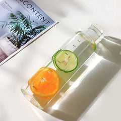 Transparent TimeMarker Water Bottle β Botella Flaske