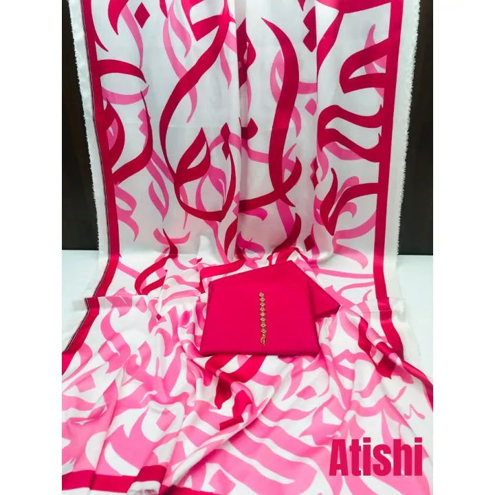 Huroof Kataan Silk Suit By SastaaE