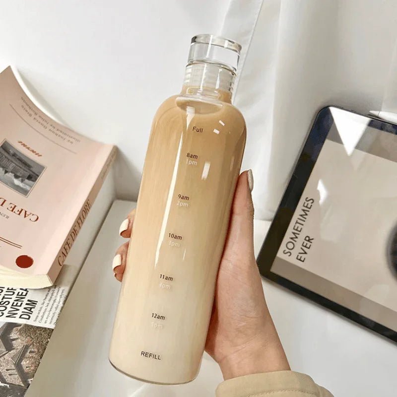 Transparent TimeMarker Water Bottle – Botella Flaske